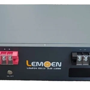 Lemoen 2.56Kwh 25.6V 100AH Rack Mount Lithium Battery